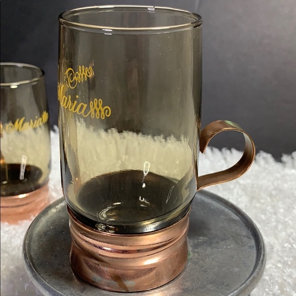 Vintage (2) Tia Maria Expresso cups Copper Finish - Picture 6 of 9